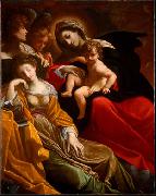 CARRACCI, Lodovico The Dream of Saint Catherine of Alexandria fdg oil on canvas